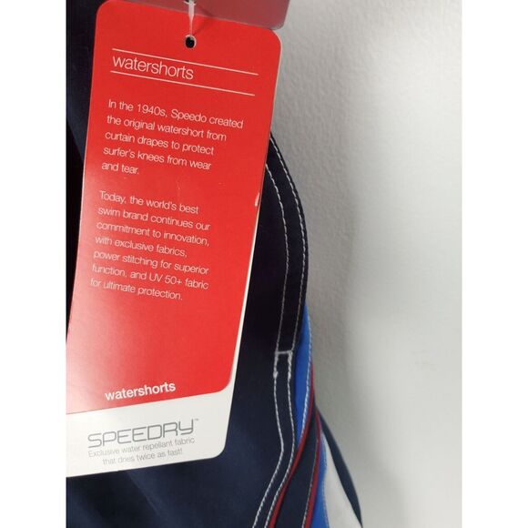 Speedo Water Shorts Small Mens Navy Speed Dry Swim NWT Summer Water Casual - Picture 7 of 7